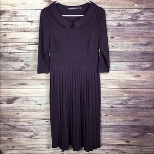 Boden Limited Edition plum pleated-skirt dress!